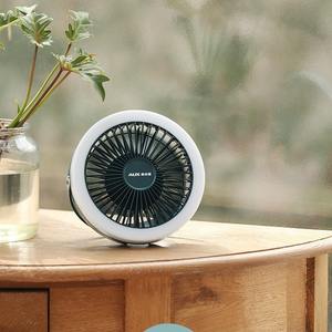 Mini ventilateur de plafond rechargeable AUX, blanc, rond, portable, alimenté par USB, pour dortoirs, camping, utilisation en extérieur - Product Image 3