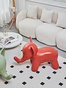 Tabouret créatif en plastique pour enfants. <span class=keywords><strong>Petite</strong></span> <span class=keywords><strong>chaise</strong></span> en forme d'éléphant pour salon et chambre à coucher. Décoration intérieure - Product Image 5