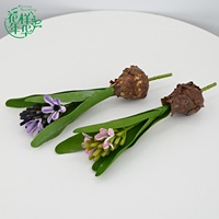 Fleurs artificielles classiques en bulbes de jacinthe violet naturel de 25 cm pour la décoration de couloir, de table de Pâques et de salon