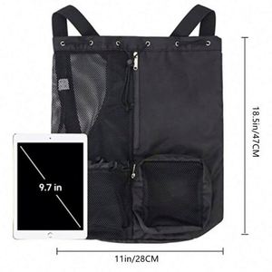 Portable Travel Gym Swimming Pool Bag Fashion Lightweight Mesh <b>Drawstring</b> Sport <b>Backpack</b> - Product Image 4