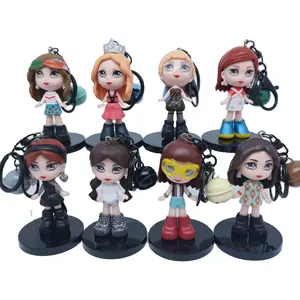 Tytopone boneka k-pop Korea, action figure Anime 8 buah dalam satu bintang idola Korea HITAM pink