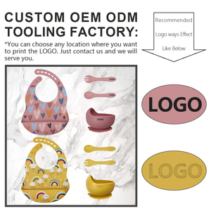 OEM Tùy Chỉnh In Baberos BPA Miễn Phí Không Thấm Nước Silicone Bé Bib Với Thực Phẩm Catcher <span class=keywords><strong>Set</strong></span> Điều Chỉnh Unisex Cho Bé Trai Hoặc Cô Gái - Product Image 3