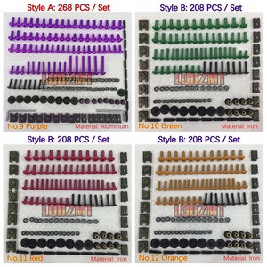 Kit completo de tornillos de carenado de 268PS para <span class=keywords><strong>KAWASAKI</strong></span> <span class=keywords><strong>NINJA</strong></span> ZX3R ZX300R <span class=keywords><strong>ZX</strong></span> 300R EX 300 <span class=keywords><strong>3R</strong></span> EX300 R 13 14 15 16 17 tornillos de cuerpo tuercas - Product Image 4