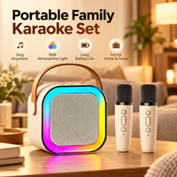 Haut-parleur sans fil K12 avec microphone, machine de karaoké tout-en-un, karaoké mobile sans fil de bureau et portable