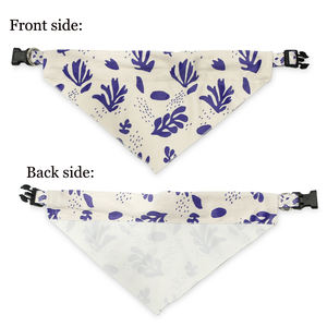 맞춤형 인쇄 로고 개 반다나 격자 무늬 승화 면 머리 스카프 목걸이 여름 겨울-애완 동물 의류 액세서리 용 - Product Image 4