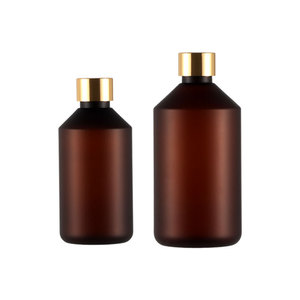 Minnie Slanted Shoulder Plastic Bottle 500ml 300ml Frost Surface <b>Screw</b> Cap For Cosmetic Lotion Filling Bottles - Product Image 5