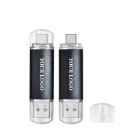 Gitra stik memori Usb Logo kustom, stik memori Usb 2 In 1, putar Usb 3.0 2.0 Otg logam Tipe C