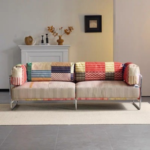 Premium-Mehrsitzer-Regenbogens ofa im <span class=keywords><strong>Bauhaus</strong></span>-Stil, individuell bedruckter Stoff, geeignet für Wohnzimmer, Villa oder Wohnung wasch bar - Product Image 2