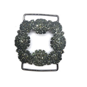 Boucle de ceinture en métal strass <span class=keywords><strong>noir</strong></span> personnalisé Connecteurs de bikini strass en métal résistant à la rouille - Product Image 4
