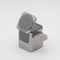 Support de chargeur portable pour téléphone portable, montre, écouteurs, chargeur sans fil magnétique pliable 3 en 1 à charge rapide 15W