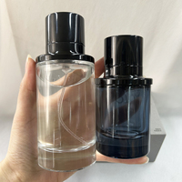 Bouteille de parfum vide ronde de luxe 50ml 100ml sur mesure avec bouchon magnétique et pulvérisateur à pompe Design rechargeable unique avec boîte