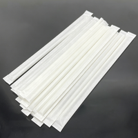 300 pièces/boîte, 10 boîtes/carton, pailles biodégradables marines enveloppées de PHA de 7,75 pouces avec couleur personnalisée