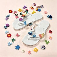 Breloques de chaussures en PVC personnalisées, breloques de chaussures en PVC souple pour tongs, vente chaude, DIY