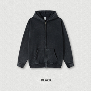 Sudadera <span class=keywords><strong>con</strong></span> <span class=keywords><strong>capucha</strong></span> desgastada Gsm de peso pesado para hombre, sudadera en blanco <span class=keywords><strong>con</strong></span> <span class=keywords><strong>estampado</strong></span> 3D lavado Vintage de ácido oscuro Rad, talla grande - Product Image 2