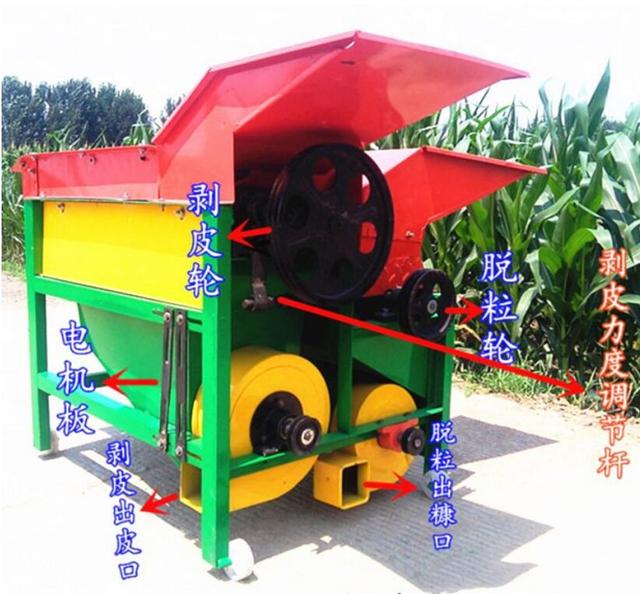 Farm Corn Sheller Portable Agricultural Electric Corn Threshing and Peeling Machine