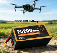 OEM ODM 25200mAh 100C 6S 22.8V 12 İnç FPV Yarış Dronu UAV Yüksek Voltajlı Li-Po Pil Yüksek Kapasiteli Yüksek C-Rate'li