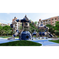 Toboggan Géant Série Fusée Spatiale Baihe, Équipement d'Amusement Extérieur pour Enfants avec Concept Parc à Thème