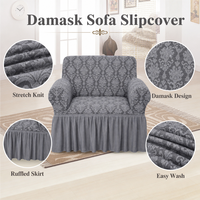 Housse de canapé extensible Aodu en tissu jacquard damassé à bulles, protection de fauteuil antidérapante pour salon, vente en gros directe usine