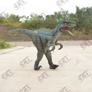 Cetnology çin tedarikçisi gerçekçi Raptor dinozor kostüm ekran, Jurassic dünya, cazibe yer