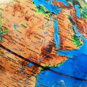 Carte du <span class=keywords><strong>monde</strong></span> physique support en métal brillant Globe bureau décorer Globo Tierra Mapa - Product Image 4