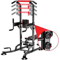 Barre de traction réglable en acier, station de fitness portable pour squats et dips, pour l'extérieur, la salle de sport et l'entraînement à domicile, charge maximale 150 kg