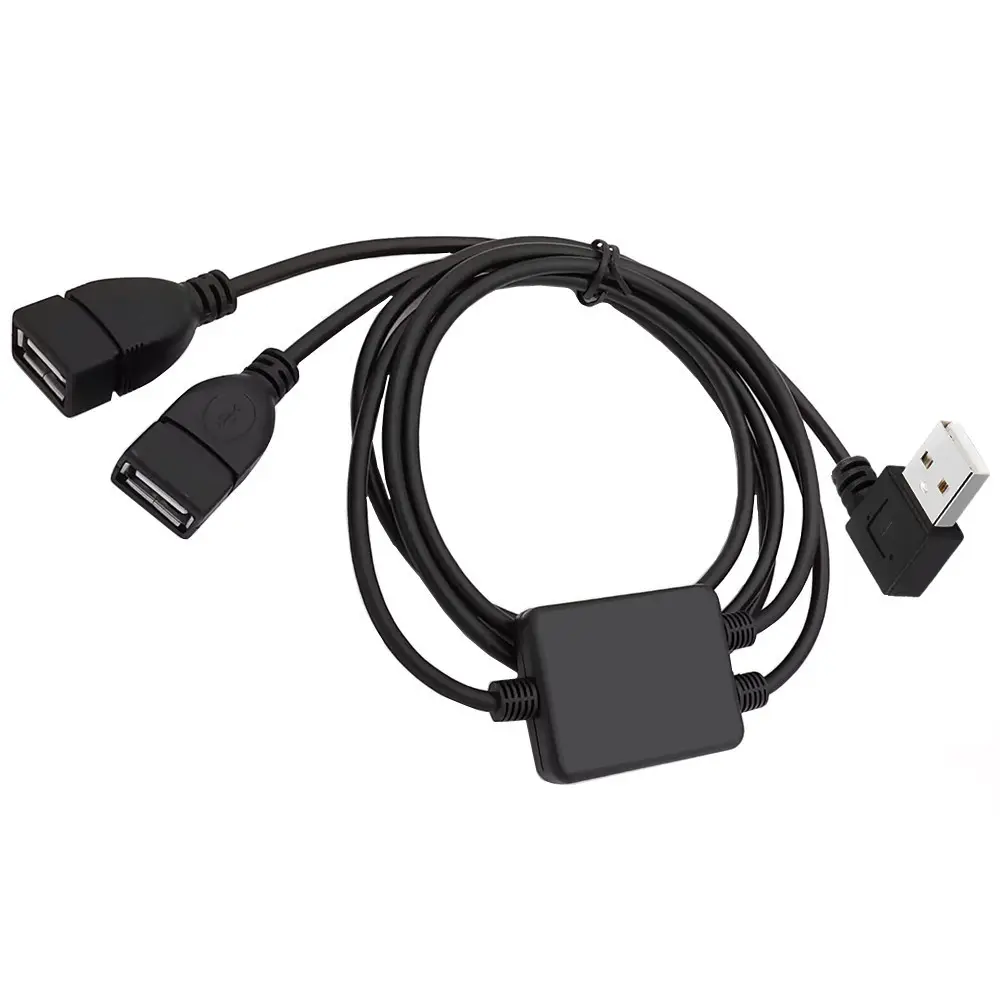 USB 2.0 A Male plug to dual USB A Female jack Y splitter Hub adapter power charging data transfer Cable