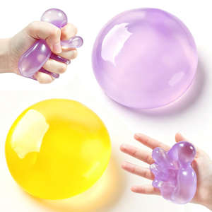 Pelota Antiestrés de Plástico Rellena de Aceite de Coco de la Serie Luz de Luna Blanca - Product Image 1