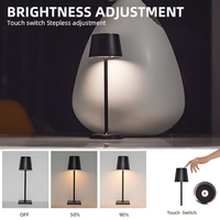 Lampe de chevet LED à intensité variable de qualité supérieure pour l'hôtellerie moderne, les salles à manger haut de gamme, les chambres d'hôtel, les cadeaux de luxe, lampe de table miniature rechargeable