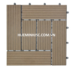 แผ่นไม้พลาสติกคอมโพสิตที่เชื่อมต่อกันขนาด300*300มม. ทำจากเวียดนามประกอบง่ายเป็นมิตรต่อสิ่งแวดล้อม - Product Image 3