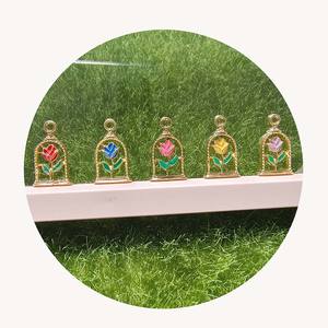 18mm Alliage Rose en Pot Charmes pour le <span class=keywords><strong>Petit</strong></span> <span class=keywords><strong>Prince</strong></span> Pendentif Collier Bracelet Porte-clés Fabrication de Bijoux Charme - Product Image 2