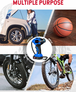 Hehui 20V Mini petit <span class=keywords><strong>gonfleur</strong></span> électrique pompe à Air portable <span class=keywords><strong>gonfleur</strong></span> de pneu numérique <span class=keywords><strong>silencieux</strong></span> avec manomètre pour pneus de vélo de voiture - Product Image 6