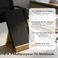 Cadeau unique promotionnel personnalisé Linen A5 PU Notebook avec support de téléphone