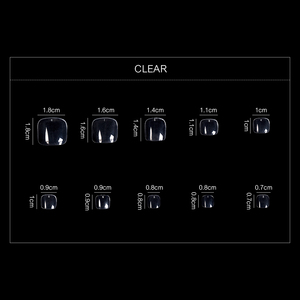 100 pièces/boîte – Faux ongles d'orteil à tête plate et arrondie, couvrance totale, en gel souple, durables, en ABS, pour salon de pédicure - Product Image 4