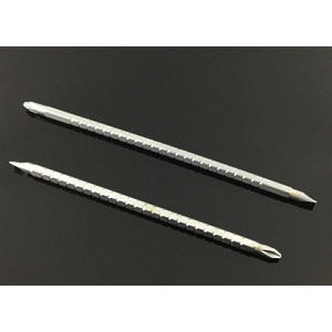 Destornillador de doble punta Phillips y plano, con extensión para tornillos de cazoleta, grado industrial, niquelado, magnético y aislado, para costura - Product Image 1