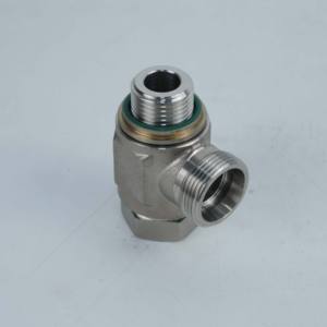 Sambungan Putar Artikulasi Banjo Metrik Hidrolik Baja Tahan Karat Tekanan Tinggi 24 Derajat dengan Seal Kerucut dan Ulir NPT Tempa - Product Image 2