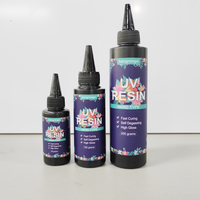 Kit de démarrage en résine UV pour débutant, résine époxy, cristal transparent, dur et Ultraviolet pour bricolage, pendentifs d'art, 100g