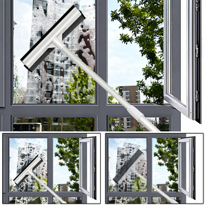 Limpiador de ventanas telescópico de plástico con doble cara, extensible, para limpiar ventanas de vidrio. - Product Image 3