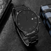 Lüks erkek 40mm büyük arama takvim Quartz saat romen rakamları alaşım durumda moda takı seti hediye aksesuarı