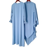 CCY Abaya et hijab musulman modeste 2 pièces ensemble robes islamiques pour femmes caftan vêtements traditionnels musulmans Robe Khimar Musulman