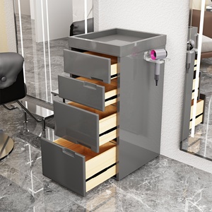 Hot Selling Black Barber Hair Salon <b>Trolley</b> Hairdresser Hair Salon <b>Tool</b> Beauty Salon Working <b>Trolley</b> Cabinet Cart Mobile <b>Trolley</b> - Product Image 4
