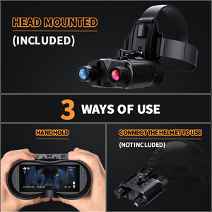 Nachtkijker Bril Hoofdband Oplaadbare Infrarood Verrekijker Hoofd Stand Adapter 13x Vergroting Waterdichte Video-Opname - Product Image 3