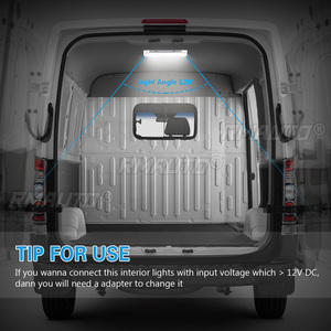 2 pièces, 72 LED, lampe intérieure de voiture, bande lumineuse blanche, barre lumineuse de lecture, interrupteur marche/arrêt, cabine de camion, camion, camping-car, bateau, caravane, RV, 12V 24V - Product Image 2