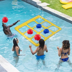 PVC <b>Inflatable</b> Tic Tac Toe Game <b>Pool</b> Float Toys 59*55 Inch with 6 Balls and 1 Hand Pump Toss Game <b>for</b> Swimming <b>Pool</b> and Backyard - Product Image 5