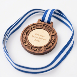 Laser khắc gỗ tùy chỉnh huy chương cạnh tranh chuyên nghiệp giải thưởng cho đi xe đạp bóng đá Trường olympics gỗ bền vững tìm nguồn cung ứng - Product Image 3