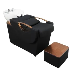 नए मॉडल नए डिजाइन शैम्पू बिस्तर ठोस लकड़ी स्टेनलेस स्टील शैम्पू कुर्सी बाउल वॉश बिस्तर आपूर्तिकर्ता निर्माता