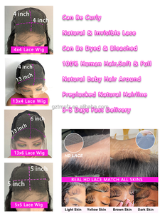 วิกผมหน้าลูกไม้ใส13x6ความละเอียดสูงวิกผมหน้าลูกไม้สี100% วิกผมมนุษย์หยักศก4x4 5x5ยืดก่อน - Product Image 6