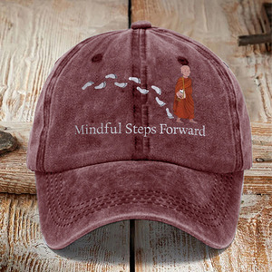 Gorra <span class=keywords><strong>de</strong></span> Béisbol Retro <span class=keywords><strong>de</strong></span> PVC y Tela <span class=keywords><strong>de</strong></span> Algodón para Hombre con Estampado 'Cross-border Mindful Steps Forward' - Explosions - Product Image 4