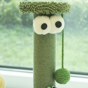TOLEA Factory's New Green Monster Cat Climbing Frame Columna de sisal Nido de gato Árbol de gato integrado Dibujos animados para cartón de Navidad - Product Image 4