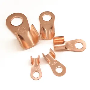 Heavy Duty Wholesale Wire Lugs Battery Cable Ends Cable Lugs Bare Connector Tubular Copper Terminals