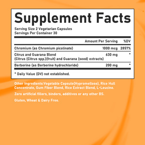 Cápsulas para el Metabolismo ODM OEM con Cromo, Ayuda al Metabolismo, Promueve el Control del Apetito, Cápsulas de Berberina para el Metabolismo - Product Image 2